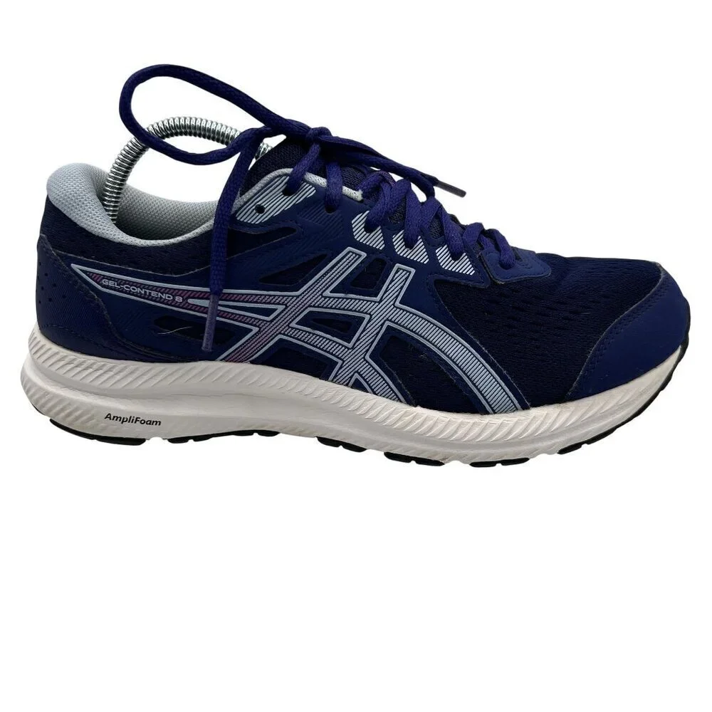 Asics Gel Contend 8 Womens 9W Running Shoes Athletic Dive Blue Soft Sky Sneaker